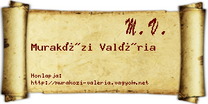 Muraközi Valéria névjegykártya