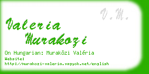 valeria murakozi business card