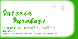 valeria murakozi business card